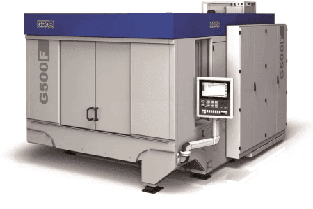 Horizontal 5-axis machining centers for structural-type parts with one or two spindles
