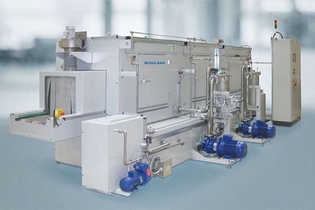 EcoCBelt - Mașină de spălat industrial cu bandă pentru procese de spălare cu mai multe etape